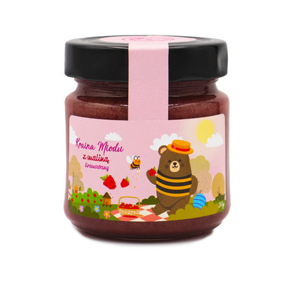 Kraina miodu - miód kremowany z maliną 250g